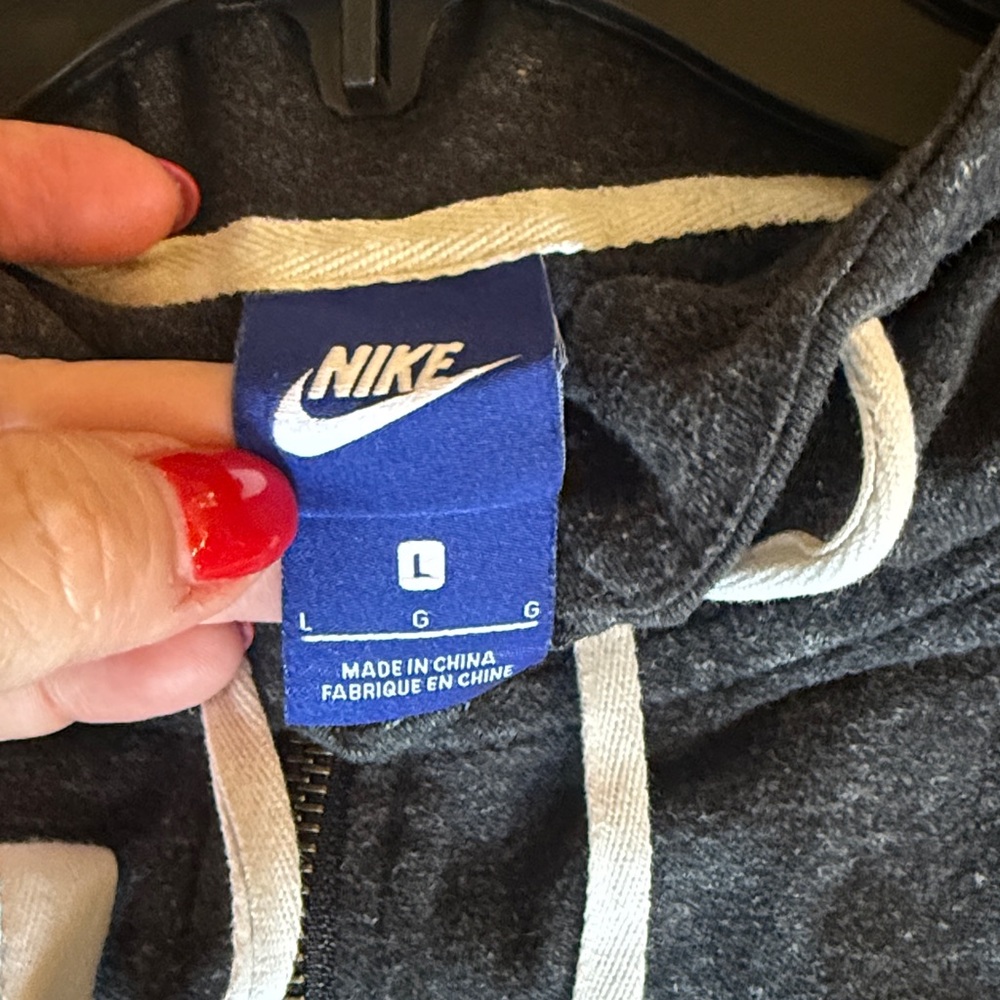 Nike heather black Full-Zip Hoodie, size large women’s - Picture 4 of 5